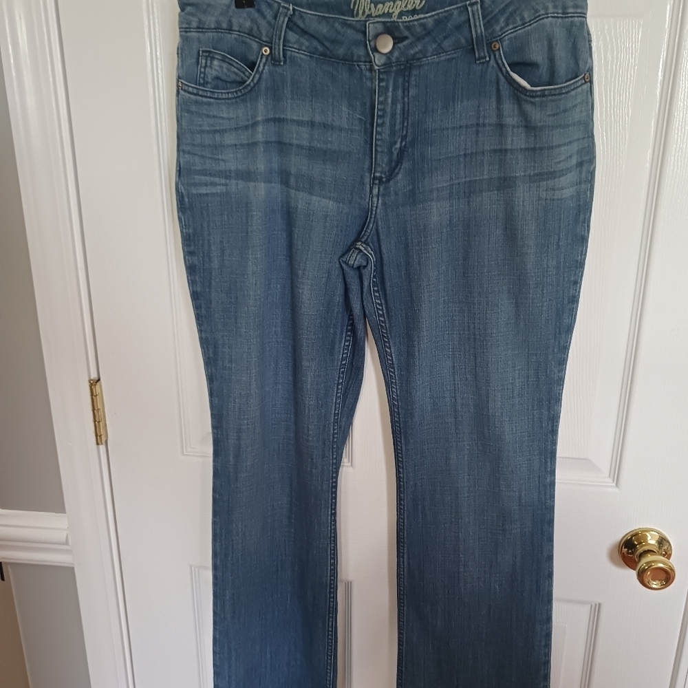 Womens Wrangler bootcut jeans Rodeo cowgirl Workwear Tall Country - Picture 2 of 7